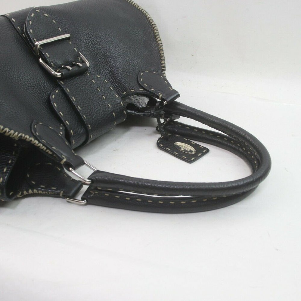 Auth Fendi Shoulder Bag Black Leather #19673F12 - Picture 6 of 9